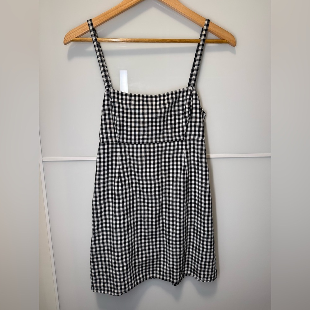 Urban Outfitters Black & White Gingham Mini Dress - Picture 3 of 6